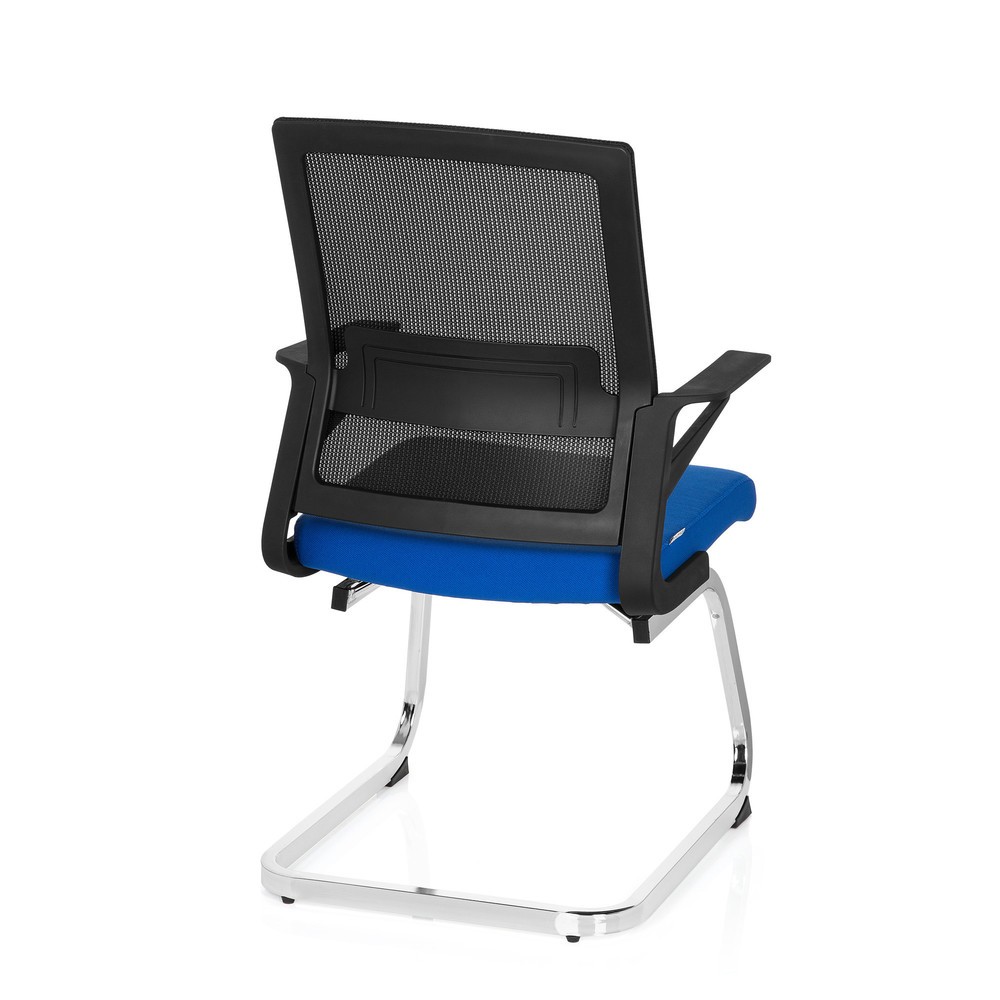 Numéro de l'image du produit 8: Chaise de conférence / fauteuil suspendu hjh OFFICE INVENTOR V tissu, noir / bleu