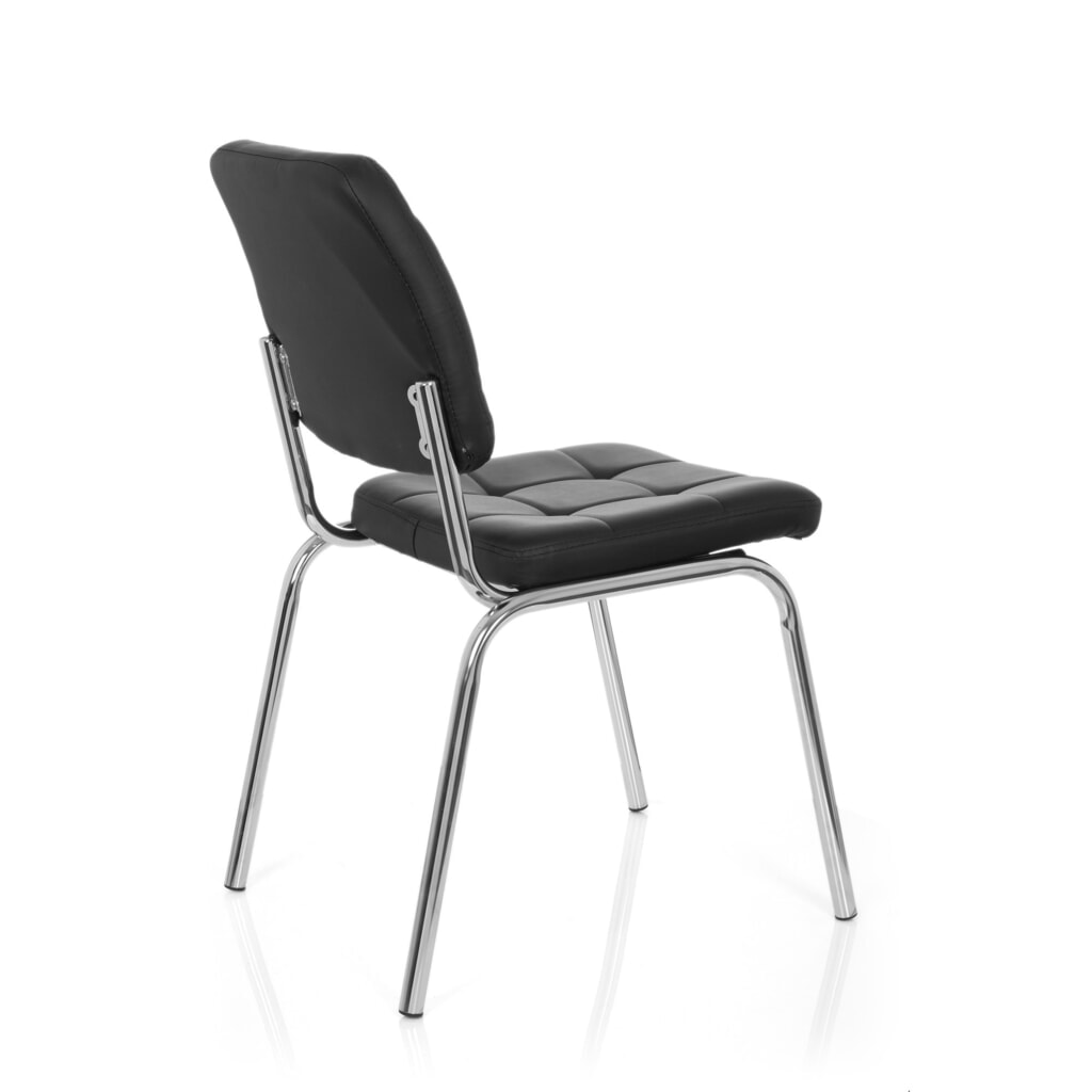 Chaise de réunion / chaise-visiteur hjh OFFICE PICENO V PU, noir N° de l'image du produit 4 : Chaise de réunion / chaise-visiteur hjh OFFICE PICENO V PU, noir