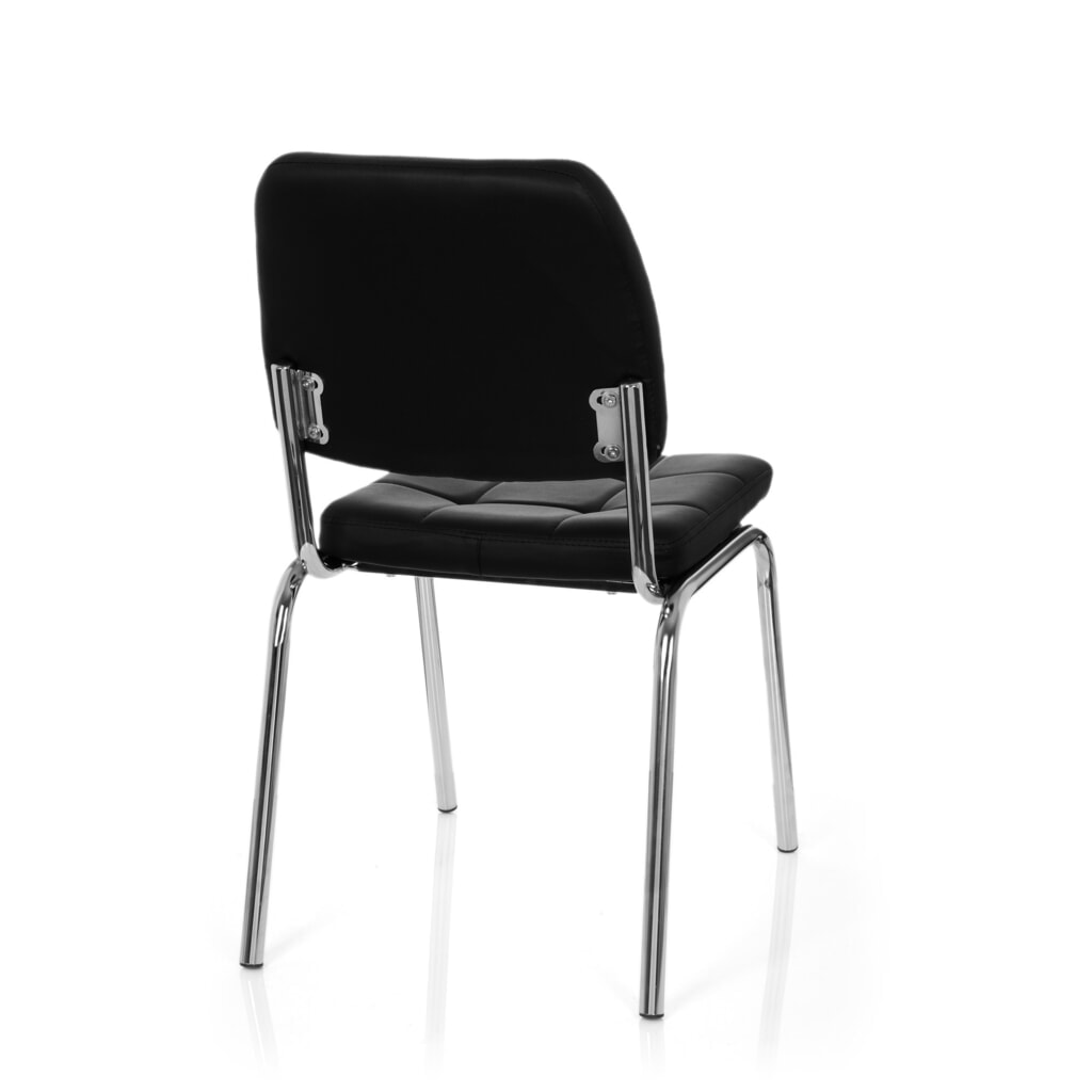 N° de l'image du produit 6 : Chaise de réunion / chaise-visiteur hjh OFFICE PICENO V PU, noir