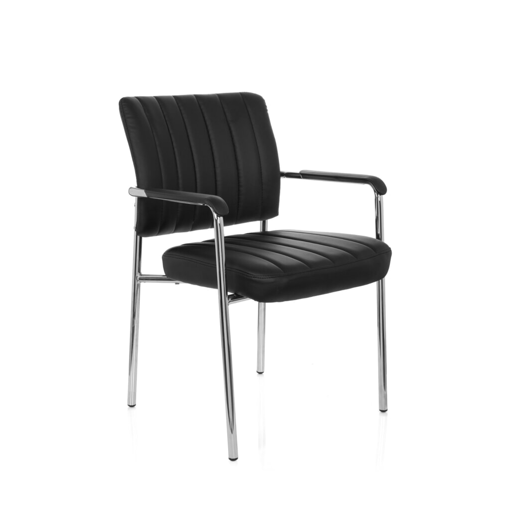 N° de l'image du produit 2 : Chaise de réunion / chaise-visiteur hjh OFFICE / SOMOS V PU, noir