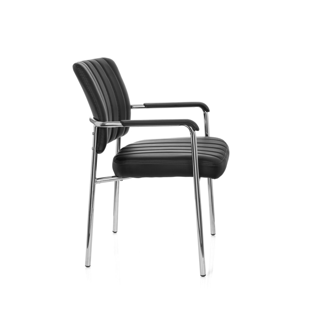 N° de l'image du produit 3 : Chaise de réunion / chaise-visiteur hjh OFFICE / SOMOS V PU, noir