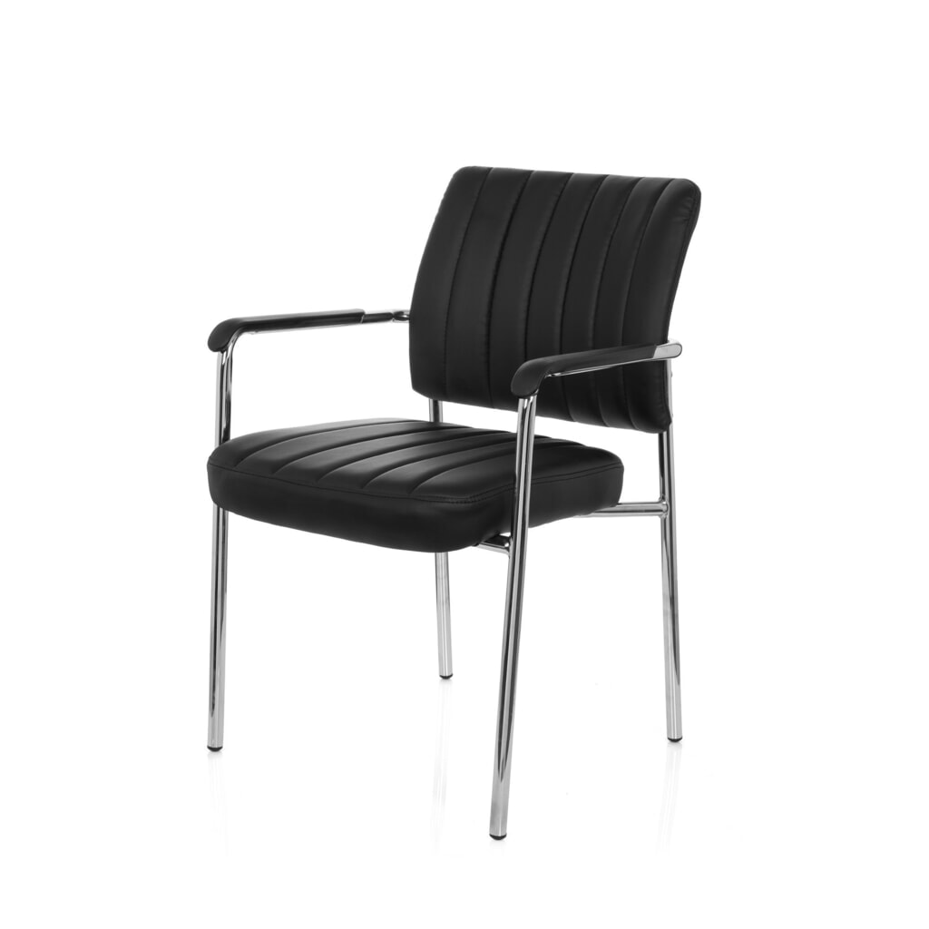 N° de l'image du produit 10 : Chaise de réunion / chaise-visiteur hjh OFFICE / SOMOS V PU, noir