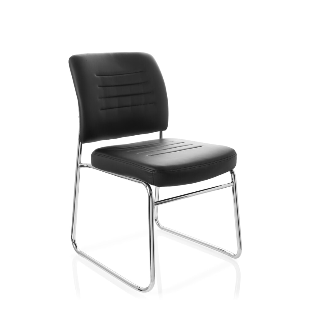 Chaise de réunion / chaise-visiteur hjh OFFICE TONSO V similicuir, noir N° de l'image du produit 2 : Chaise de réunion / chaise-visiteur hjh OFFICE TONSO V similicuir, noir
