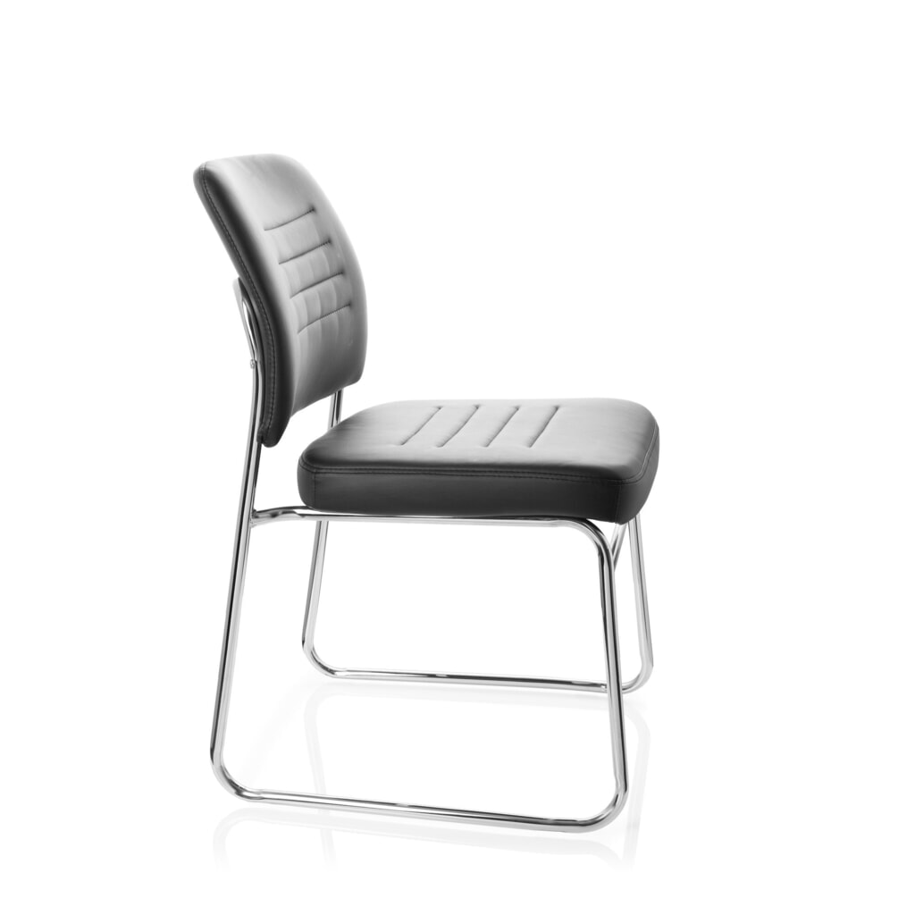 N° de l'image du produit 3 : Chaise de réunion / chaise-visiteur hjh OFFICE TONSO V similicuir, noir