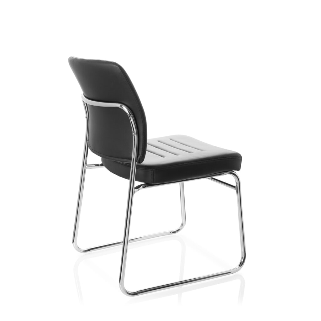 N° de l'image du produit 4 : Chaise de réunion / chaise-visiteur hjh OFFICE TONSO V similicuir, noir