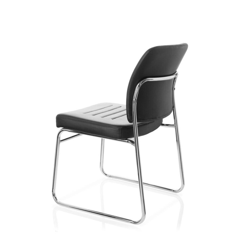 N° de l'image du produit 8 : Chaise de réunion / chaise-visiteur hjh OFFICE TONSO V similicuir, noir