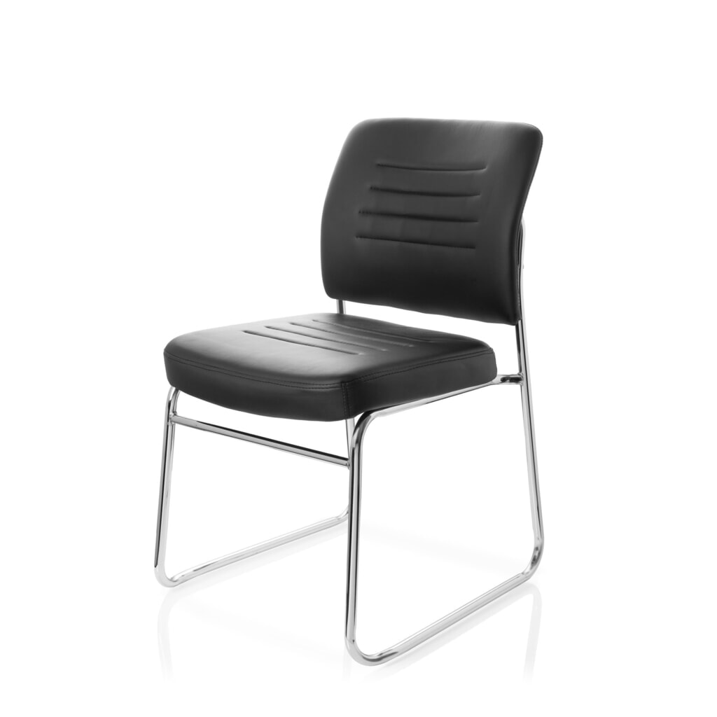N° de l'image du produit 10 : Chaise de réunion / chaise-visiteur hjh OFFICE TONSO V similicuir, noir