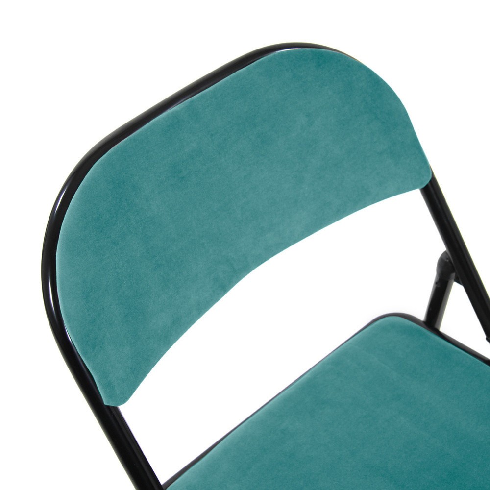 N° de l'image du produit 3 : Chaise de réunion / chaise-visiteur / chaise pliante hjh OFFICE TUDELA I velours, turquoise