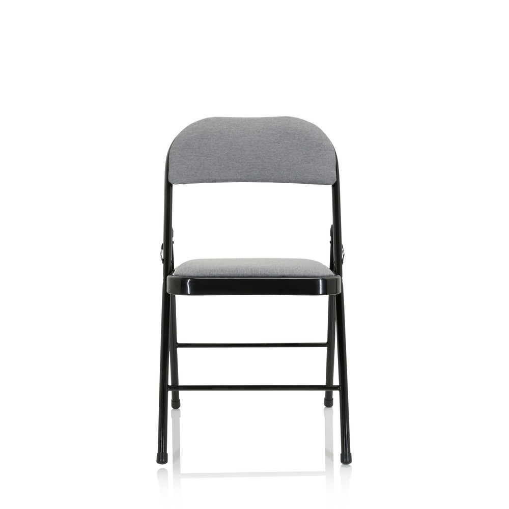 Numéro de l'image du produit 1: Chaise de réunion / chaise-visiteur / chaise pliante hjh OFFICE TUDELA II tissu, gris clair