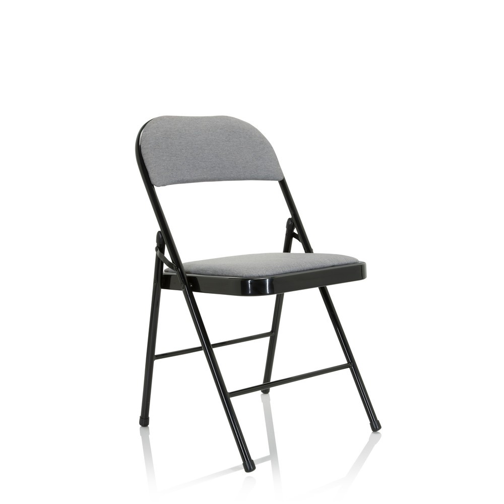 Numéro de l'image du produit 10: Chaise de réunion / chaise-visiteur / chaise pliante hjh OFFICE TUDELA II tissu, gris clair