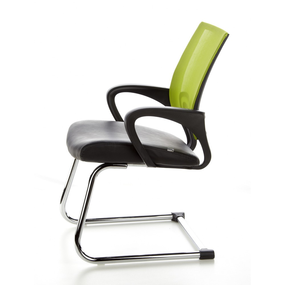 Numéro de l'image du produit 9: Chaise de réunion / fauteuil suspendu hjh OFFICE VISTO NET V maille, noir/vert