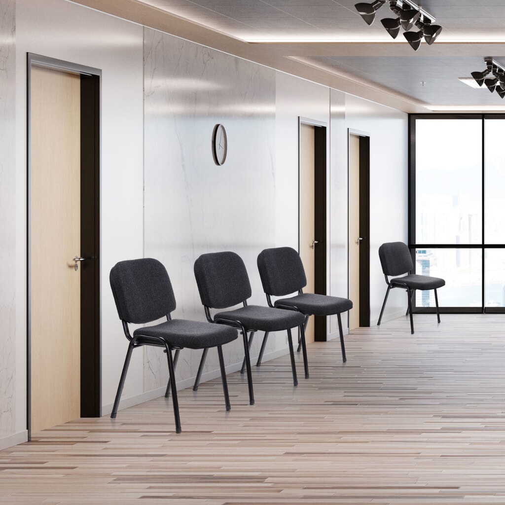 N° de l'image du produit 4 : Chaise de réunion / chaise-visiteur hjh OFFICE / XT 600, noir/anthracite