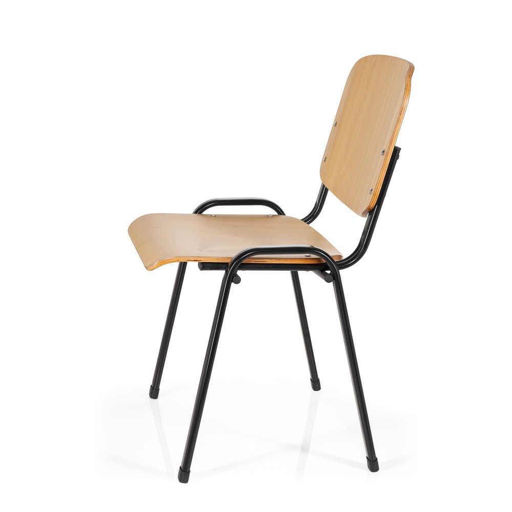 N° de l'image du produit 9 : Chaise de réunion / chaise-visiteur hjh OFFICE / XT 600, noir/hêtre