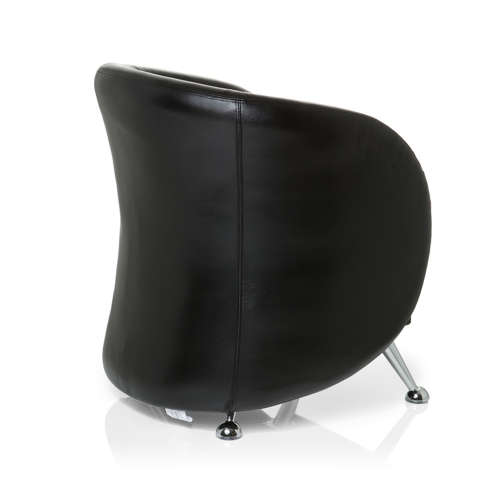 Numéro de l'image du produit 4: Fauteuil lounge / fauteuil club hjh OFFICE / ST. LUCIA similicuir, noir