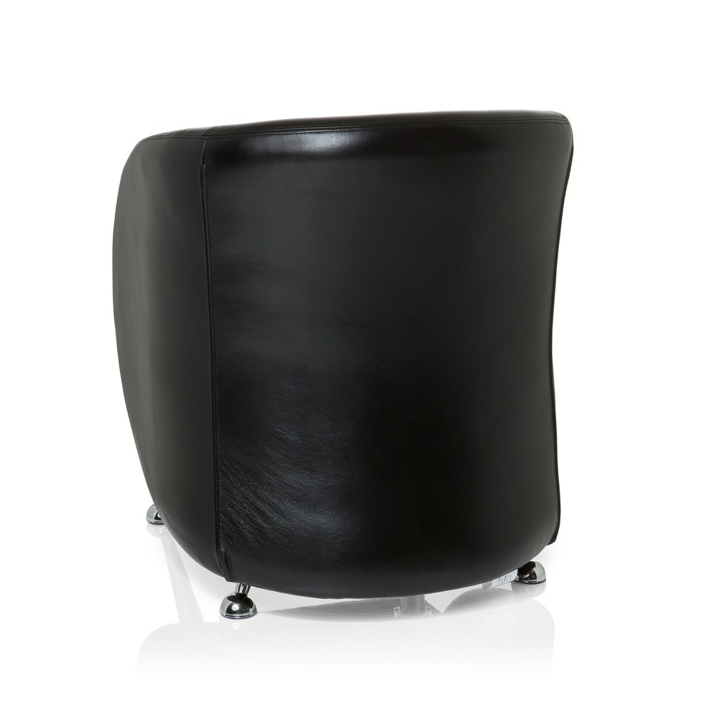 Numéro de l'image du produit 6: Fauteuil lounge / fauteuil club hjh OFFICE / ST. LUCIA similicuir, noir
