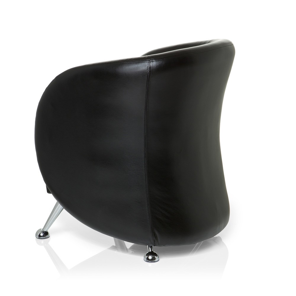 Numéro de l'image du produit 7: Fauteuil lounge / fauteuil club hjh OFFICE / ST. LUCIA similicuir, noir
