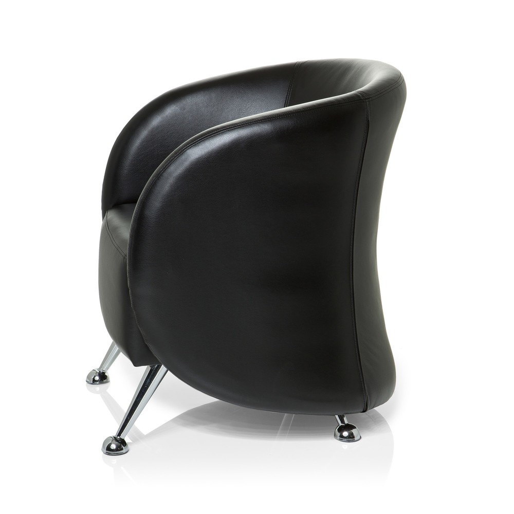 Numéro de l'image du produit 8: Fauteuil lounge / fauteuil club hjh OFFICE / ST. LUCIA similicuir, noir