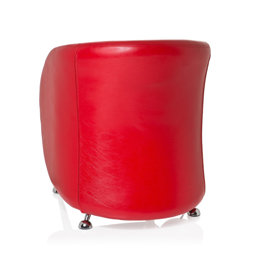 Numéro de l'image du produit 8: Fauteuil lounge / fauteuil club hjh OFFICE / ST. LUCIA similicuir, rouge
