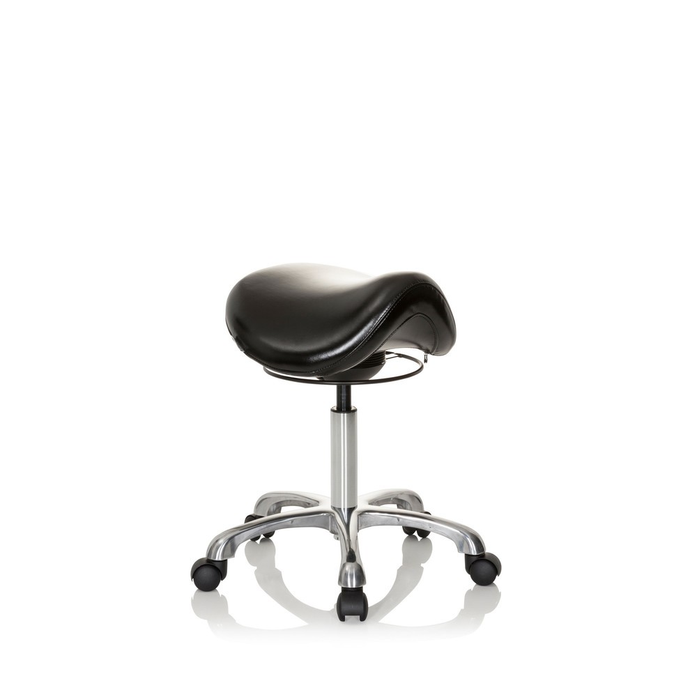 Numéro de l'image du produit 2: Tabouret-selle / Siège-selle hjh OFFICE ORTHO SIT PU similicuir, noir