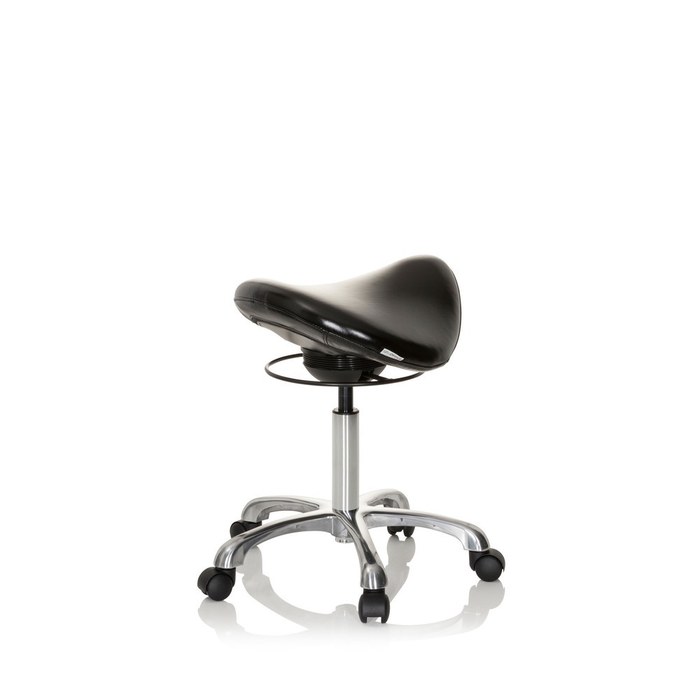 Numéro de l'image du produit 4: Tabouret-selle / Siège-selle hjh OFFICE ORTHO SIT PU similicuir, noir