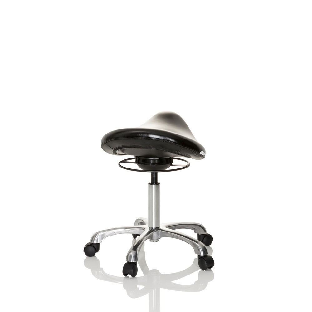 Numéro de l'image du produit 5: Tabouret-selle / Siège-selle hjh OFFICE ORTHO SIT PU similicuir, noir