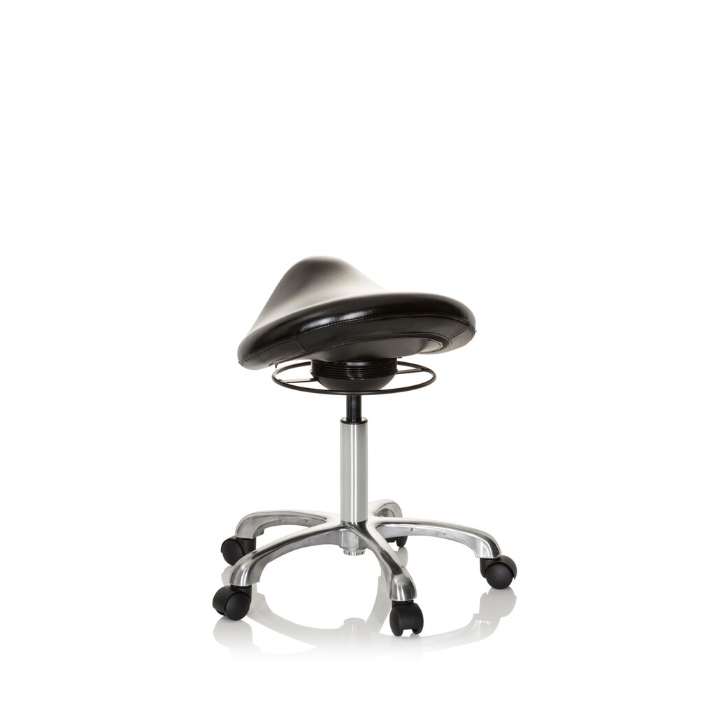 N° de l'image du produit 7 : hjh OFFICE tabouret ergonomique / tabouret-selle ORTHO SIT PU similicuir, noir
