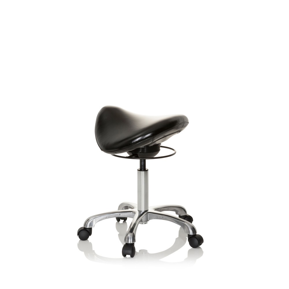 Numéro de l'image du produit 7: Tabouret-selle / Siège-selle hjh OFFICE ORTHO SIT PU similicuir, noir