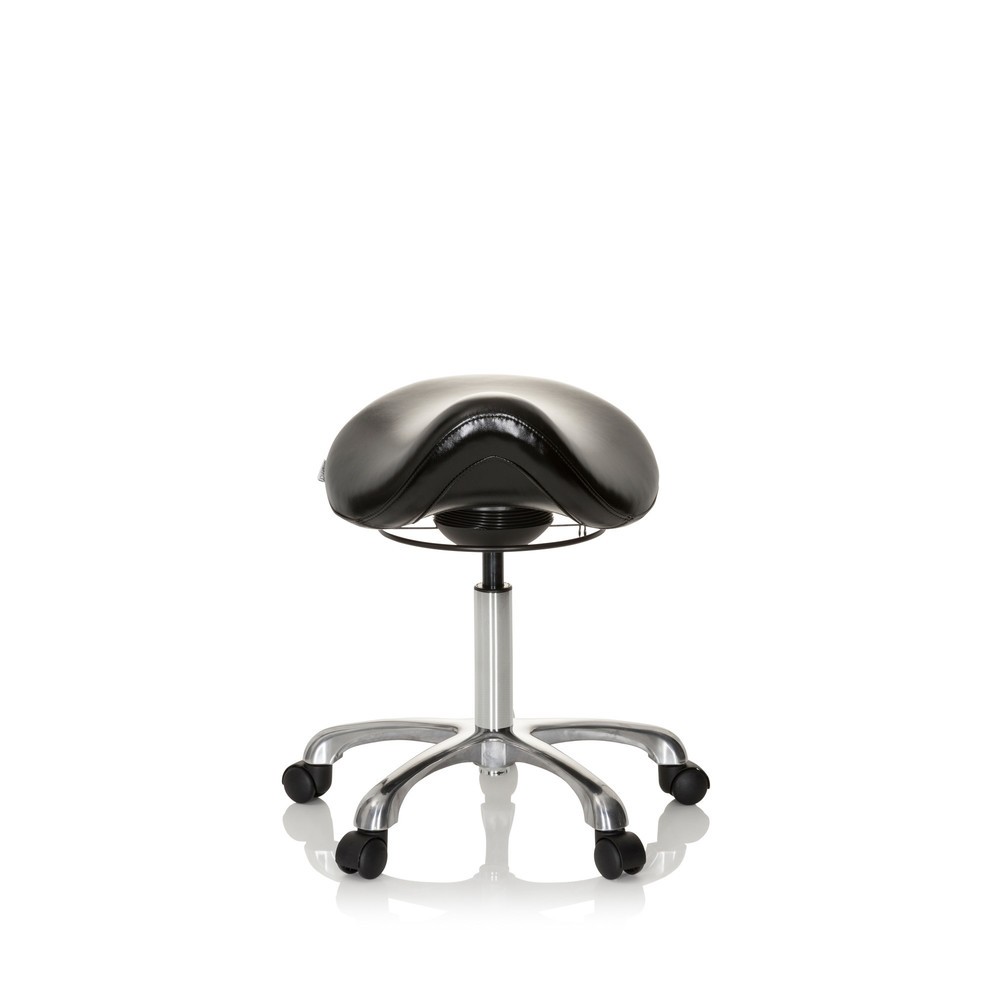 Numéro de l'image du produit 1: Tabouret-selle / Siège-selle hjh OFFICE ORTHO SIT PU similicuir, noir