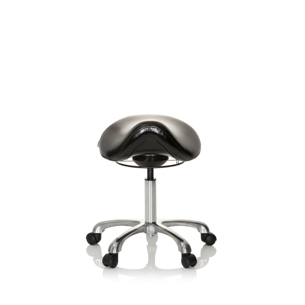 N° de l'image du produit 1 : hjh OFFICE tabouret ergonomique / tabouret-selle ORTHO SIT PU similicuir, noir