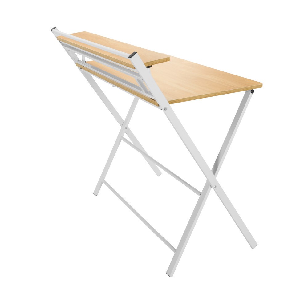 Numéro de l'image du produit 9: Bureau / table de travail hjh OFFICE EASY CLAP 92 x 84, chêne clair / blanc