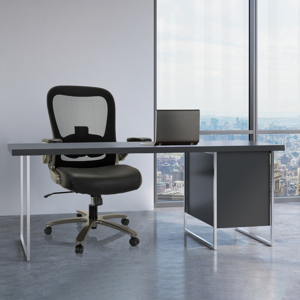 N° de l'image du produit 4 : Chaise pour charges lourdes / chaise de bureau hjh OFFICE INSTRUCTOR T I Titan XXL maille / cuir, noir