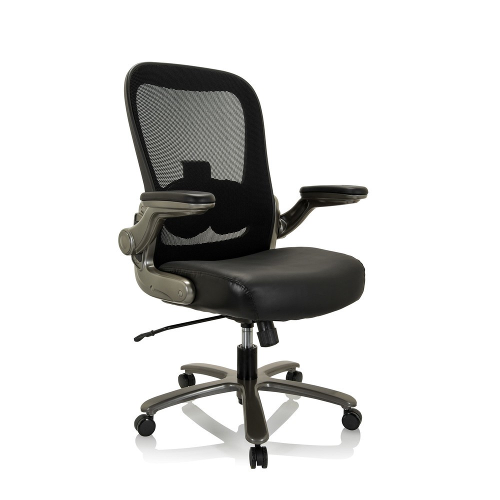 N° de l'image du produit 7 : Chaise pour charges lourdes / chaise de bureau hjh OFFICE INSTRUCTOR T I Titan XXL maille / cuir, noir