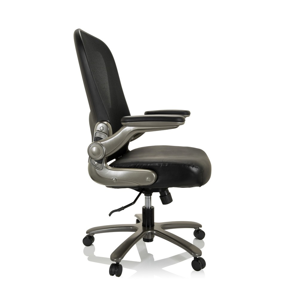 N° de l'image du produit 8 : Chaise pour charges lourdes / chaise de bureau hjh OFFICE INSTRUCTOR T I Titan XXL maille / cuir, noir
