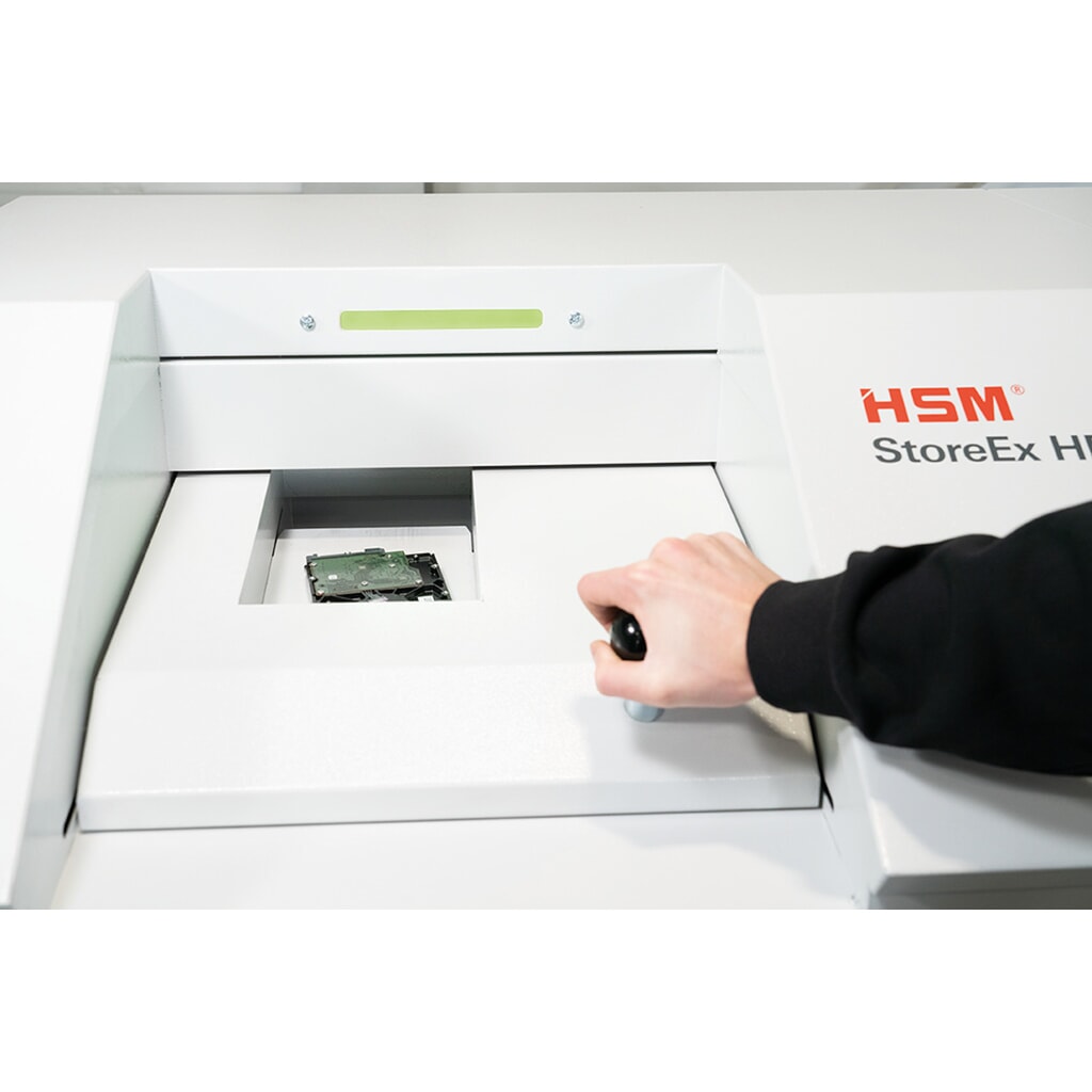 N° de l'image du produit 8 : Destructeur de supports de données numériques HSM® StoreEx HDS 230, un seul niveau, coupe en particules 20 x 40-50 mm