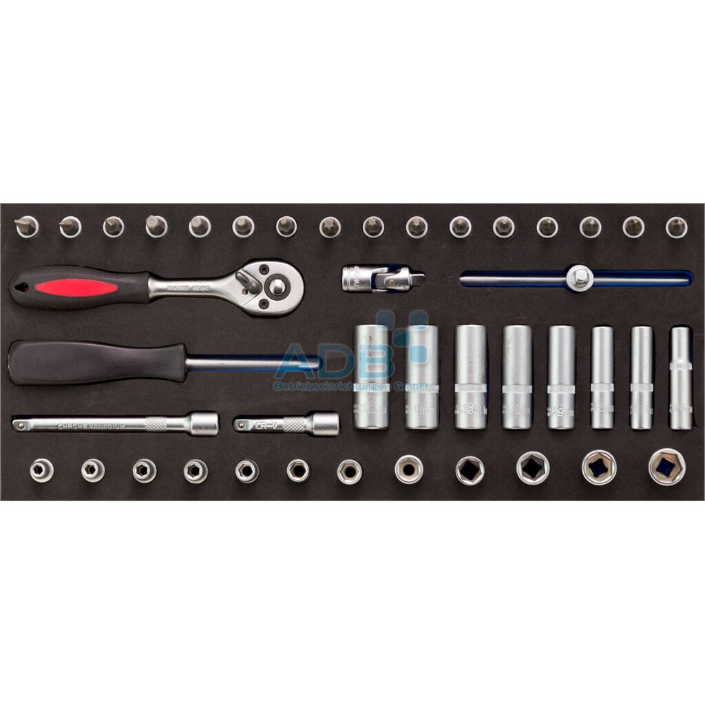 N° de l'image du produit 2 : Coffret de rangement pour servante d'atelier pour jeu de 10 clés mixtes, 8-22 mm