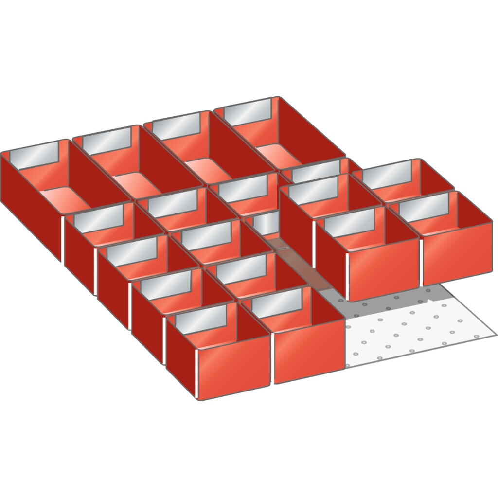 Jeu de bacs en plastique LISTA 18x27E, (lxPxHF) 306x459x50 mm, 20 pièces Illustration du produit: Jeu de bacs en plastique LISTA 18x27E, (lxPxHF) 306x459x50 mm, 20 pièces