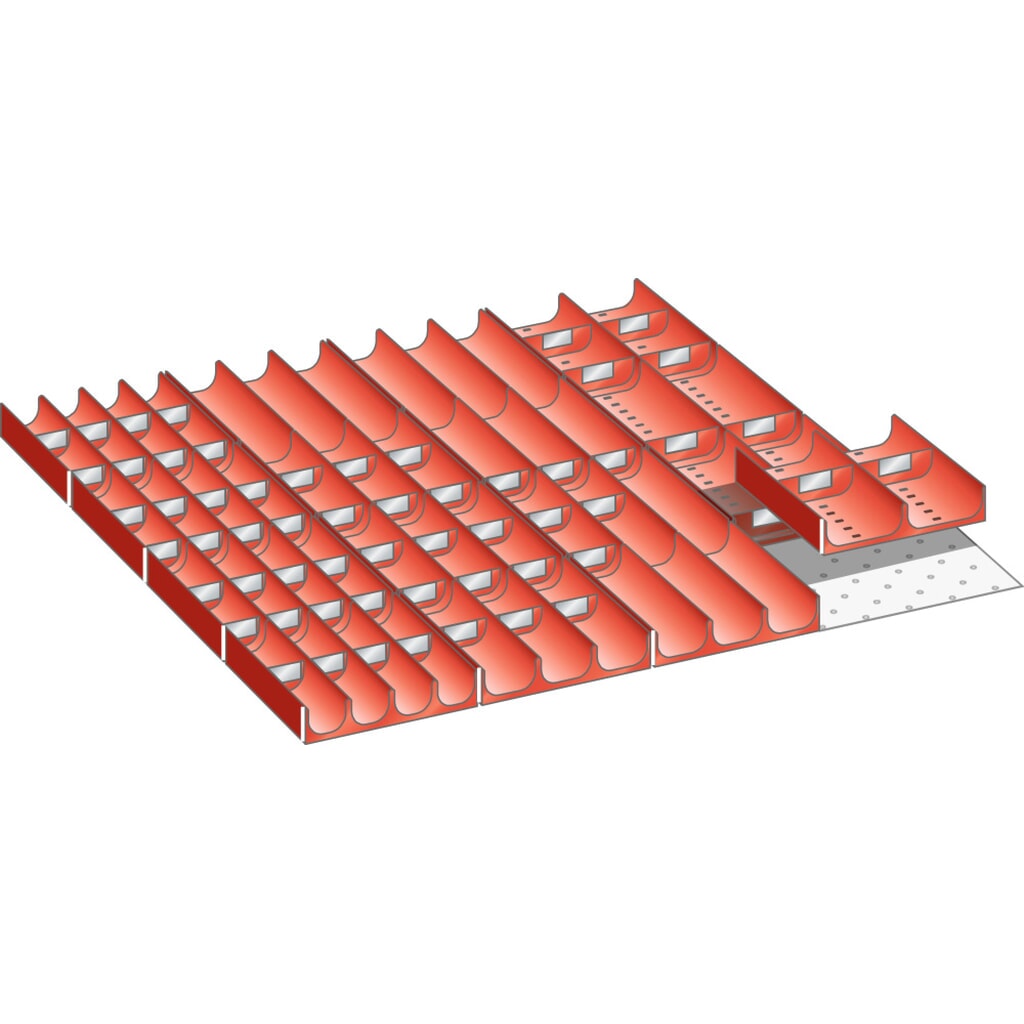 Jeu de compartiments creux LISTA 36x36E, (lxPxHF) 612x612x50 mm, 76 pièces Illustration du produit: Jeu de compartiments creux LISTA 36x36E, (lxPxHF) 612x612x50 mm, 76 pièces