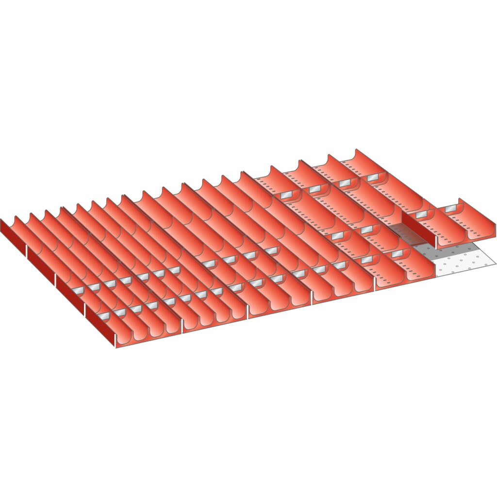 Jeu de compartiments creux LISTA 54x36E, (lxPxFH) 918x612x50 mm, 64 pièces Illustration du produit: Jeu de compartiments creux LISTA 54x36E, (lxPxFH) 918x612x50 mm, 64 pièces