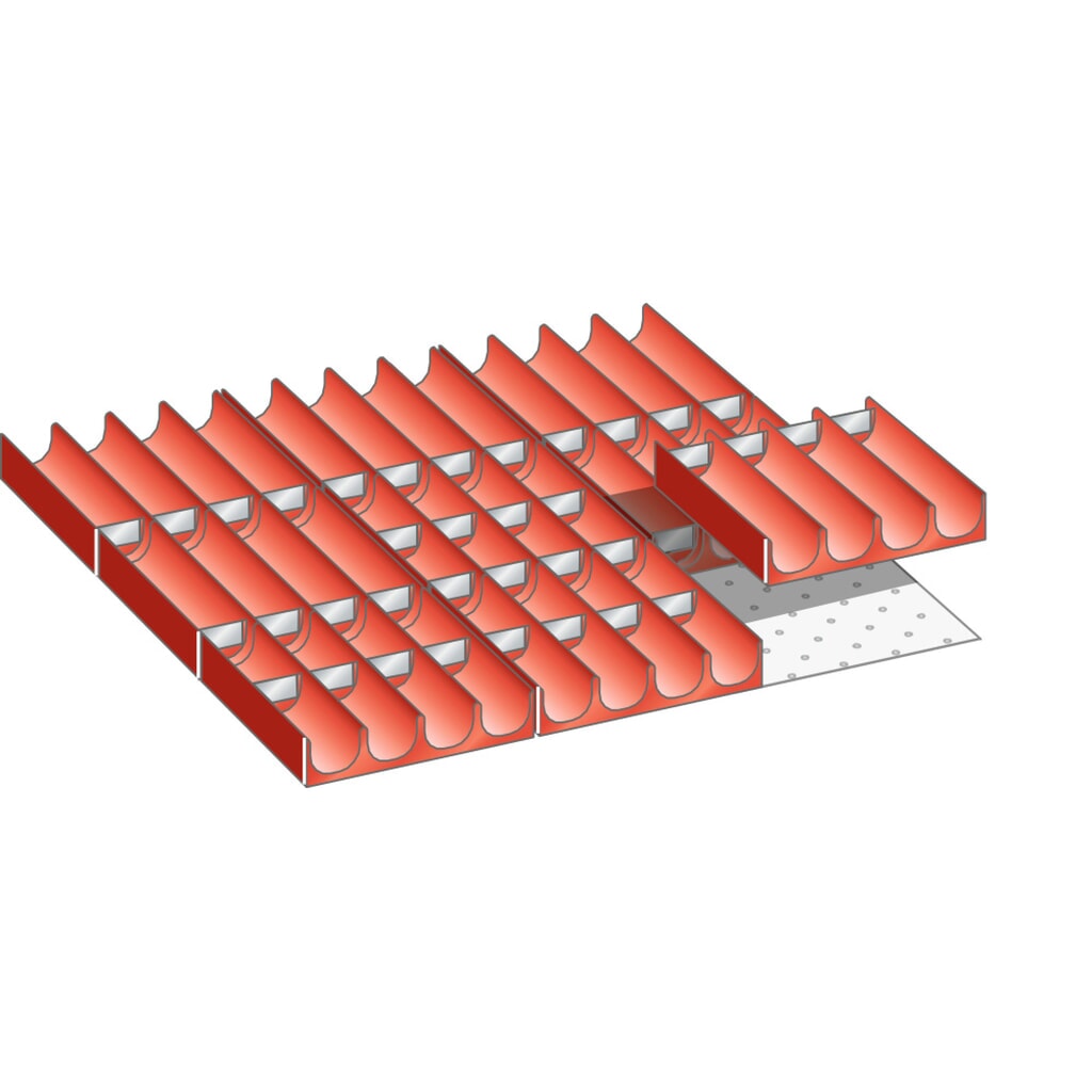 Illustration du produit: Jeu de godets LISTA, (lxPxFH) 459x510x75 mm, 49 pièces