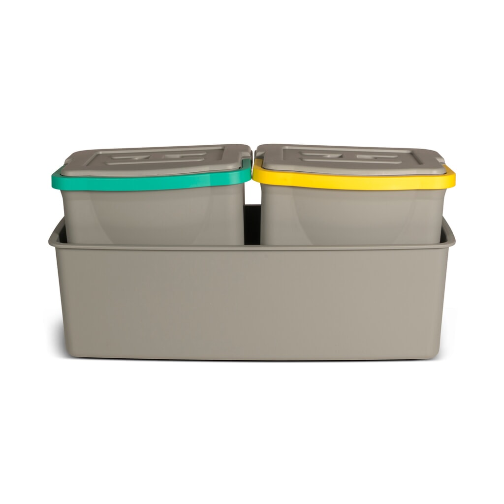 N° de l'image du produit 2 : Jeu de seaux avec bac pour chariot de ménage COMBIX XL et PRO, vert/jaune, 2 x 6 litres