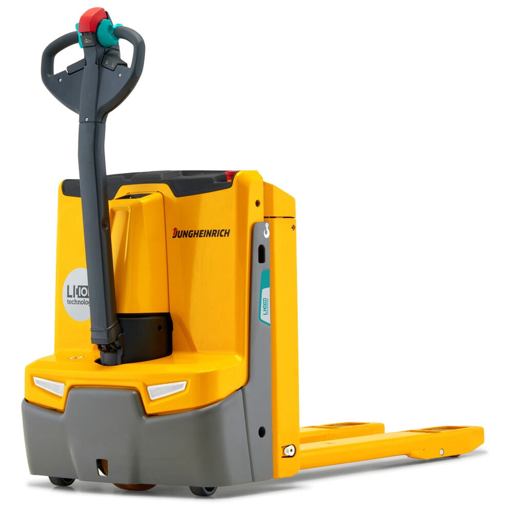Illustration du produit: Transpalette électrique Jungheinrich EJE 116i, capacité de charge 1 600 kg, longueur des fourches 1 150 mm
