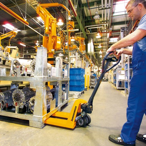 N° de l'image du produit 6 : Transpalette manuel Jungheinrich AM 22 avec levée rapide, capacité de charge 2&nbsp;200&nbsp;kg, longueur des fourches 795&nbsp;mm, nylon