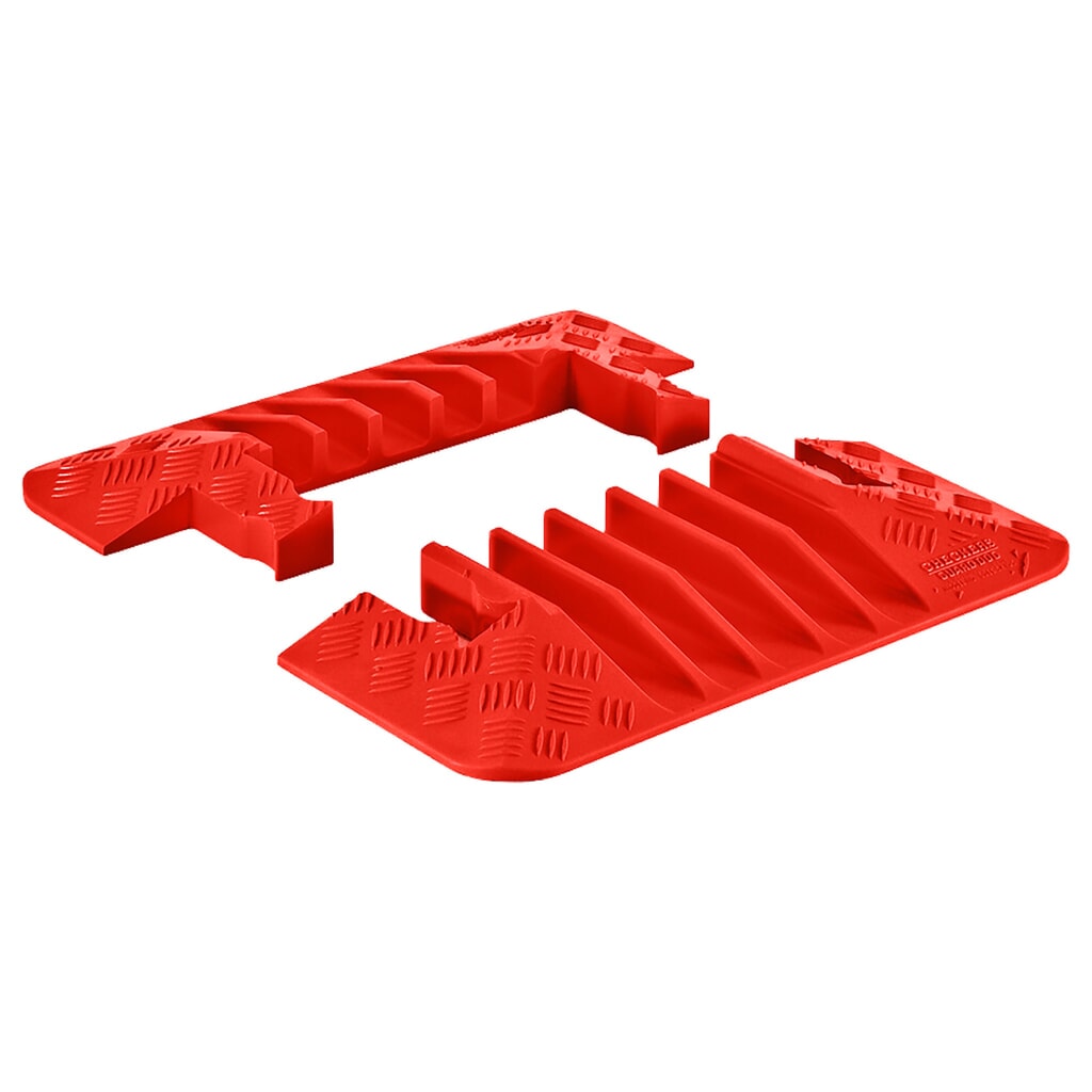 Illustration du produit: Justrite® Passage pour câbles Guard Dog®, élément final, 5 canaux, Lxl 220 x 500 mm, orange