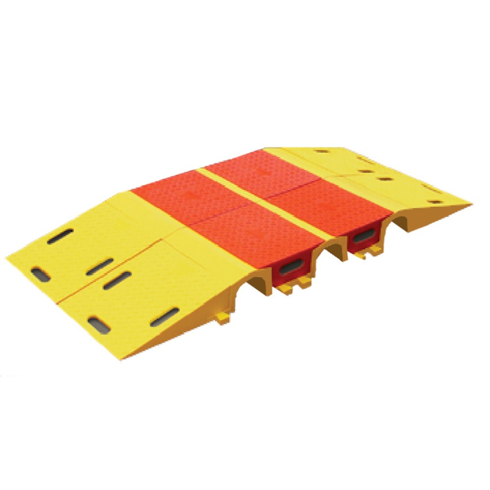 N° de l'image du produit 2 : Justrite® Passage pour flexibles Diamondback®, connecteur de tunnel, Lxl 260 x 410 mm, jaune