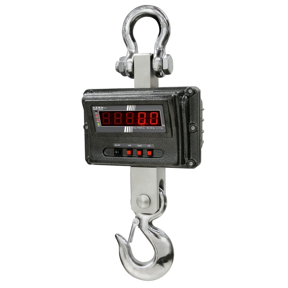 N° de l'image du produit 1 : KERN Balance à crochet industrielle, plage de pesée max. 5 000 kg