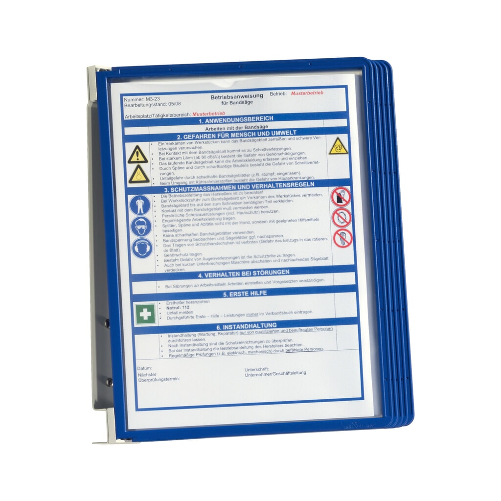 N° de l'image du produit 4 : Kit complet de supports muraux Vario®, 5 pochettes transparentes, rouge