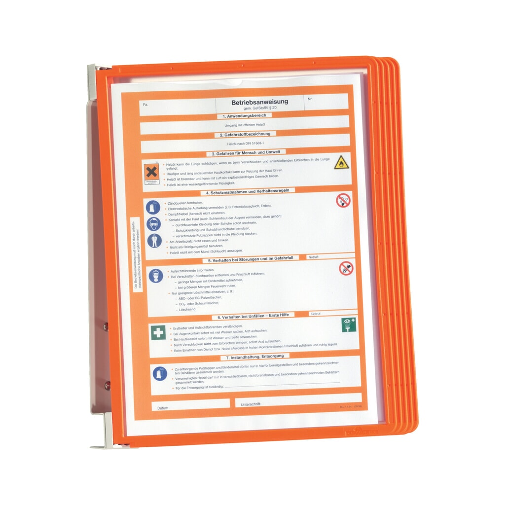 N° de l'image du produit 5 : Kit complet de supports muraux Vario®, 5 pochettes transparentes, rouge