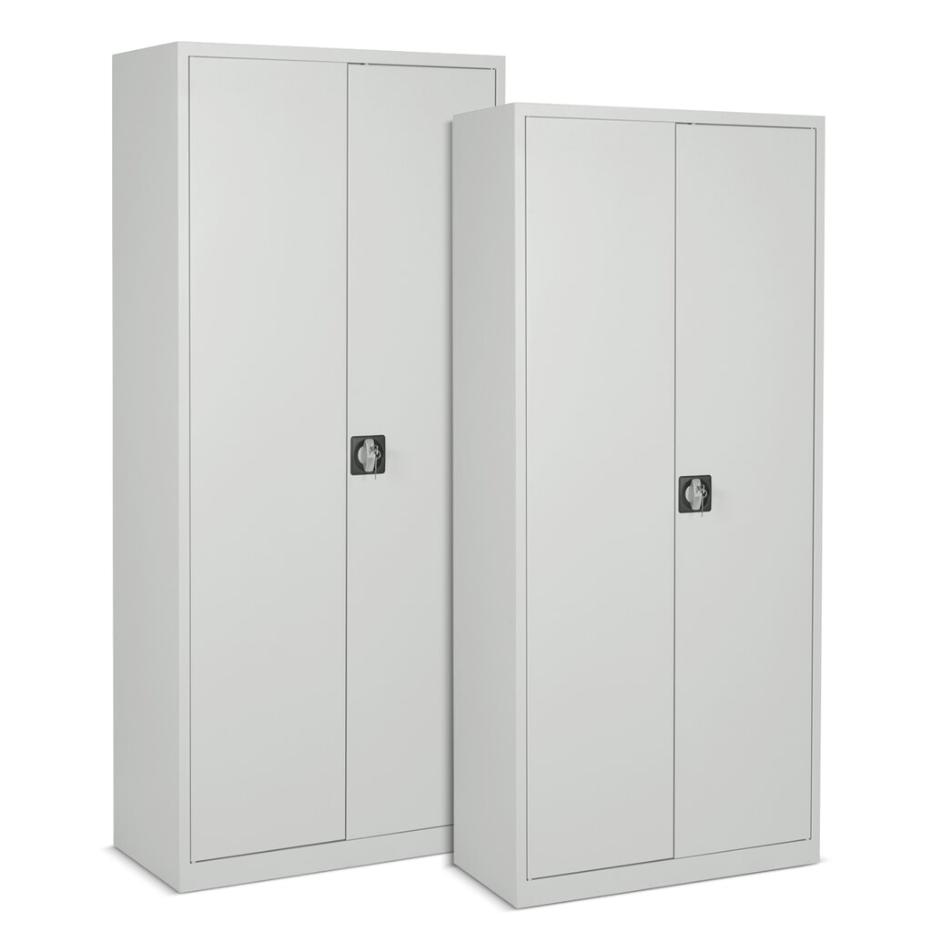 Lot d’armoires à portes battantes HEMMDAL, 4,5 + 5 HC, HxlxP 1 800 x 800 x 380 mm + 1 950 x 920 x 420 mm, tablettes laquées N° de l'image du produit 1 : Lot d’armoires à portes battantes HEMMDAL, 4,5 + 5 HC, HxlxP 1 800 x 800 x 380 mm + 1 950 x 920 x 420 mm, tablettes laquées