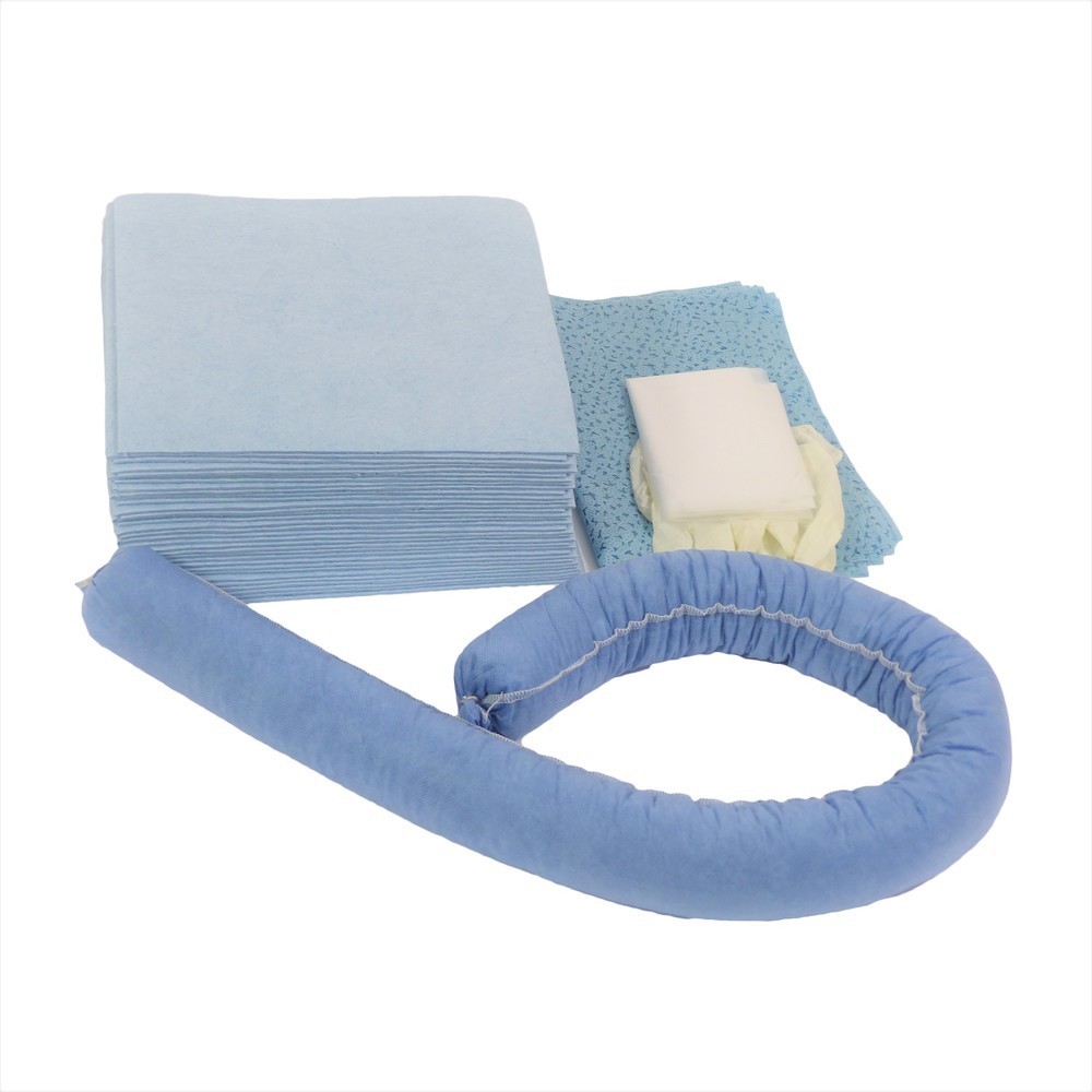 Numéro de l'image du produit 2: Kit d'urgence dans un sac en PVC, huile, capacité d'absorption 20 l, bleu