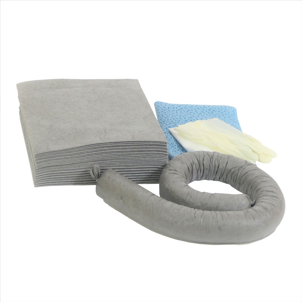 Numéro de l'image du produit 2: Kit d'urgence dans un sac en PVC, universel, capacité d'absorption 20 l, gris